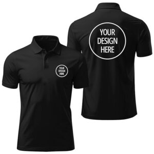 Customized Polo T Shirt for Men & Women with Logo & Name | Personalised Unisex Polo Neck T Shirts