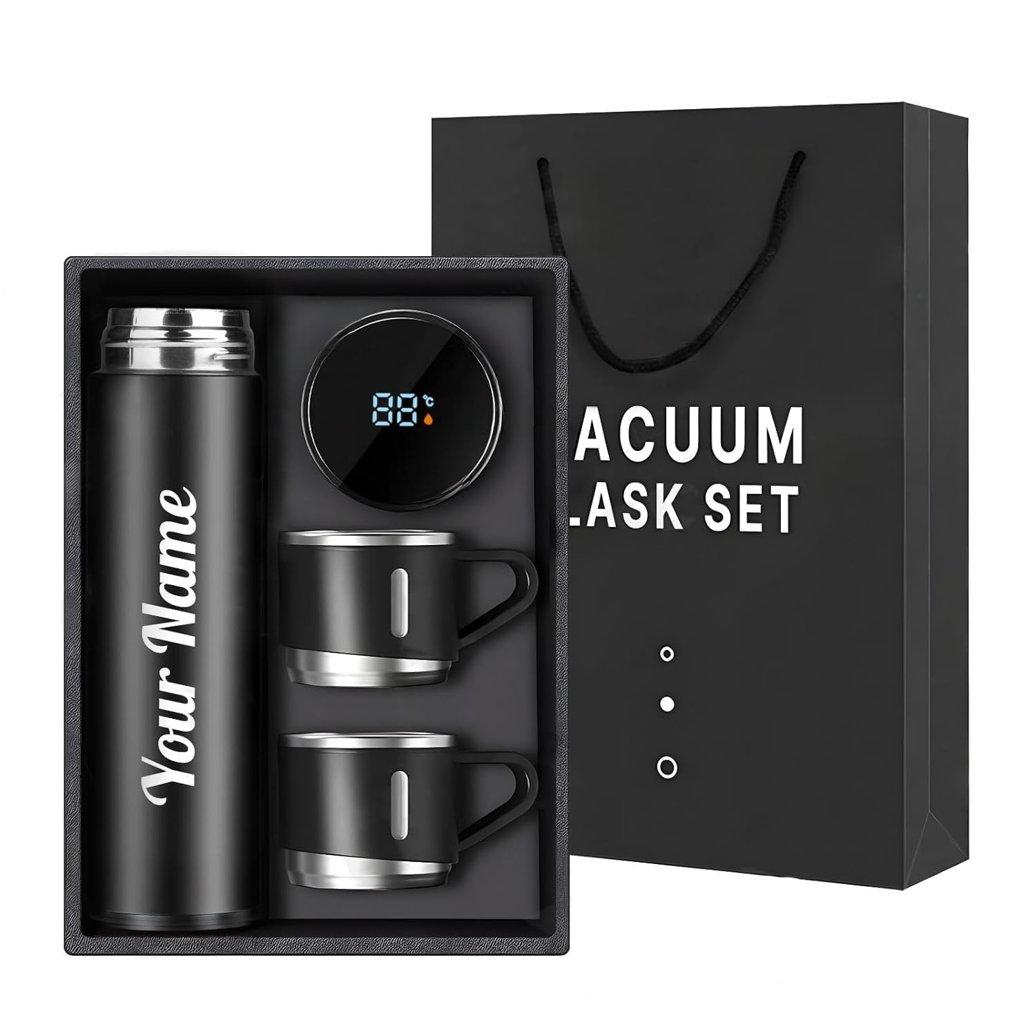 Premium Vacuum Flask Gift Set with Smart Temperature Display