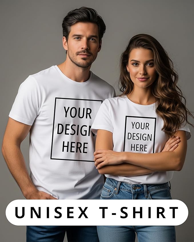 Cotton Unisex Personalised Photo & Text Printed Customized Tshirt