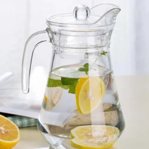 Premium Glass Water Jug with Lid & Handle Elegant Office & Corporate Serving Jug