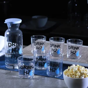 Premium Glass Water Serving Set – Set of 7 Office & Corporate Drinkware Set | Custom Branding Available